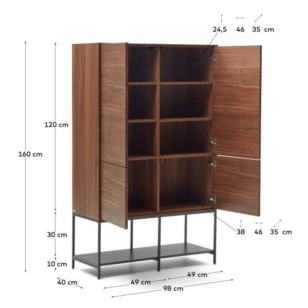 VEDRANA HIGH BUFFET 4 DOORS WALNUT...