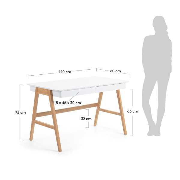 MESA DYANA EM MDF LACADO BRANCO E...