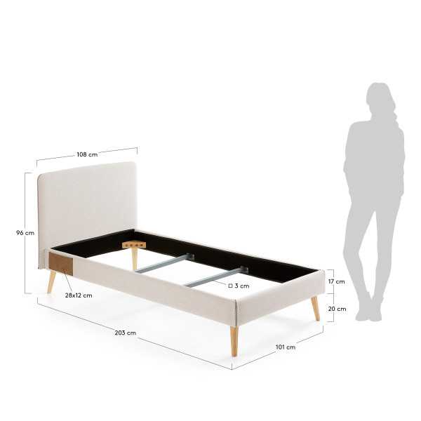 HOUSSE POUR LIT DYLA BEIGE POUR...