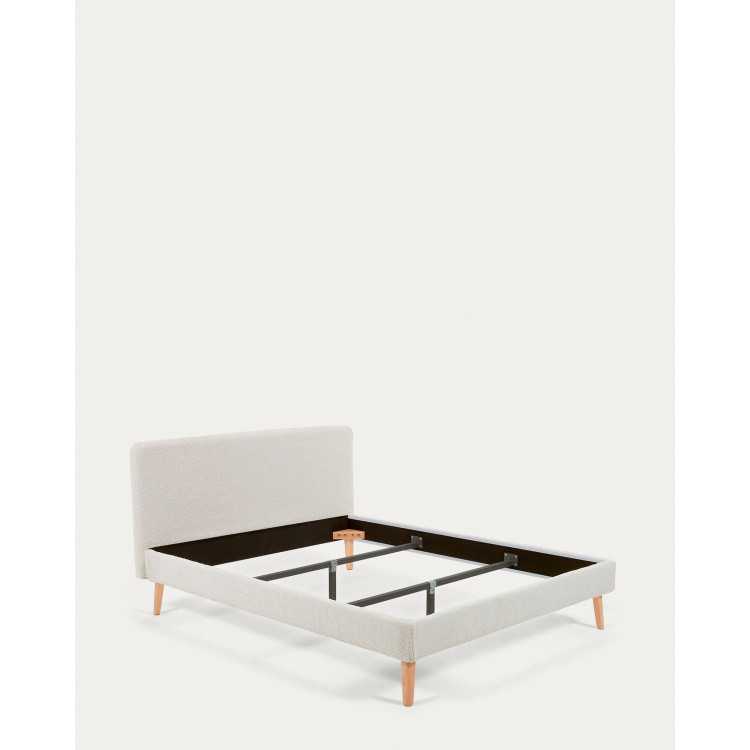 CAPA PARA CAMA DYLA EM BOUCLETTE BRANCO PARA COLCHÃO 160 X 200 C