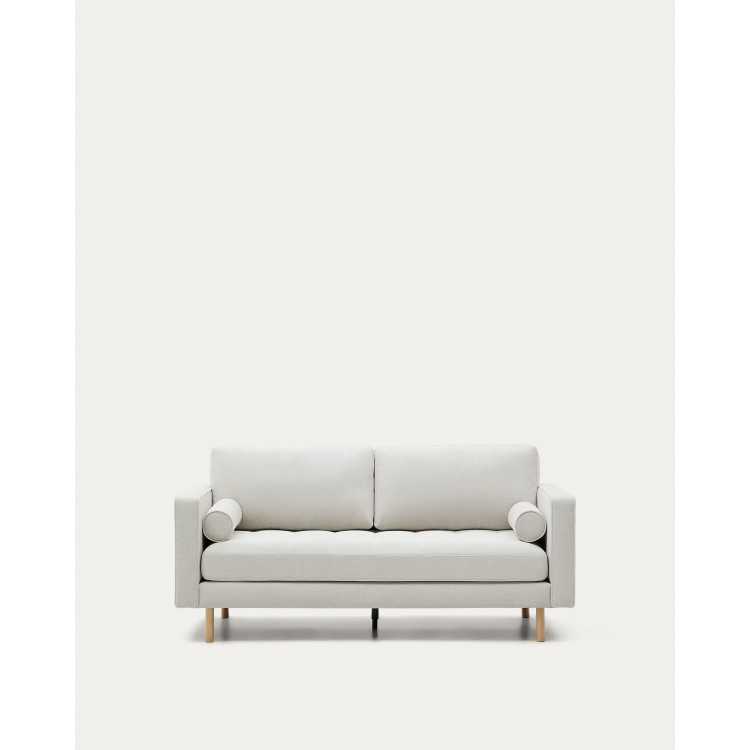 DEBRA 2-SEAT SOFA IN PEARL CHENILLE LEGS NATURAL FINISH 18