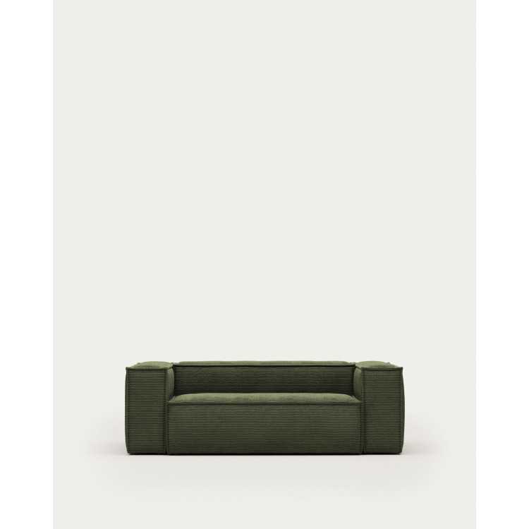 CANAPÉ BLOK 2 PL VELOURS VERT 210 CM