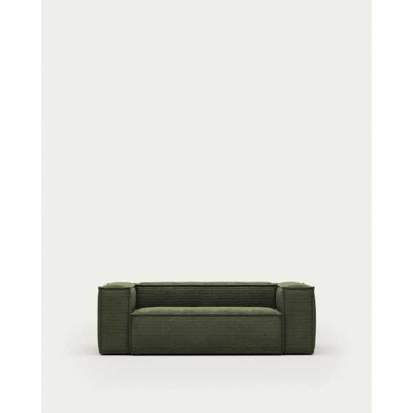 CANAPÉ BLOK 2 PL VELOURS VERT 210 CM