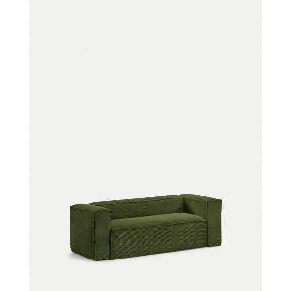 CANAPÉ BLOK 2 PL VELOURS VERT 210 CM