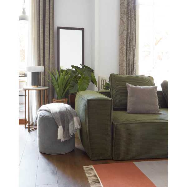 SOFÁ BLOK 2 LUGARES VELUDO VERDE 210 CM