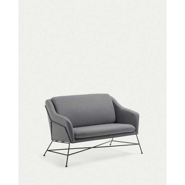 SOFÁ BRIDA 2 LUGARES CINZA ESCURO 128 CM
