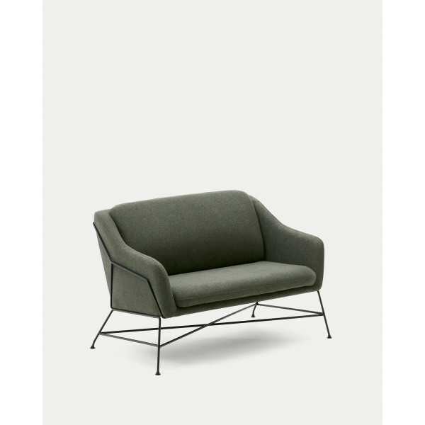 BRIDA 2 SEAT GREEN SOFA AND STEEL...