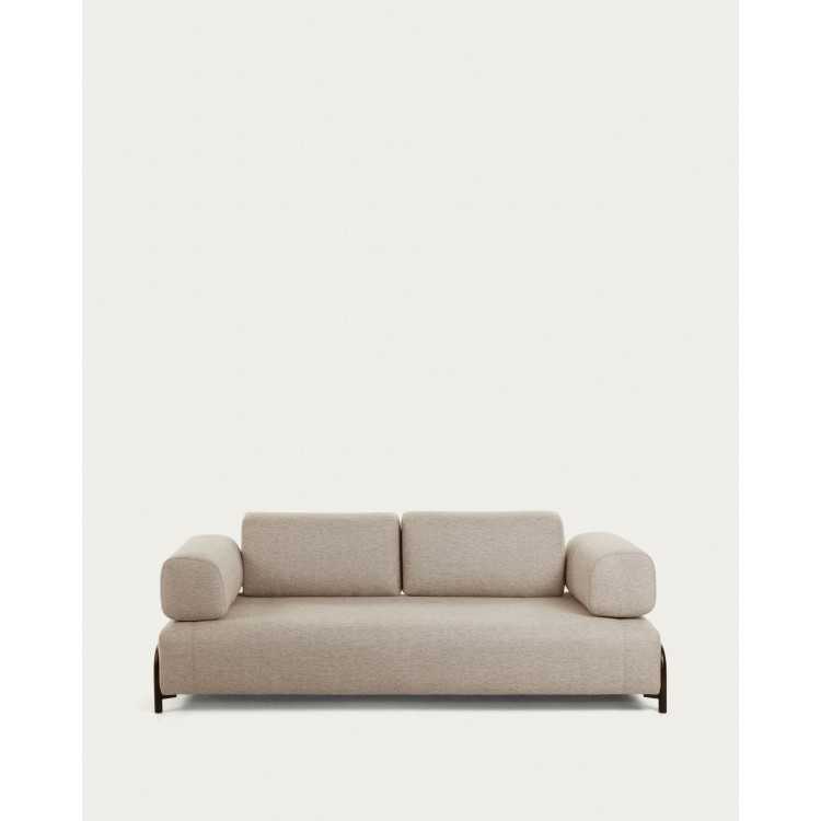 BEIGE 3-SEAT COMPO SOFA 232 CM