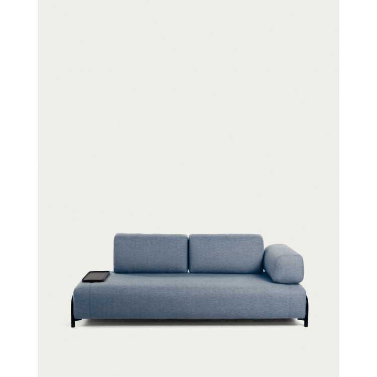 BLUE 3-SEAT COMPO SOFA WITH SMALL TOP 232 CM