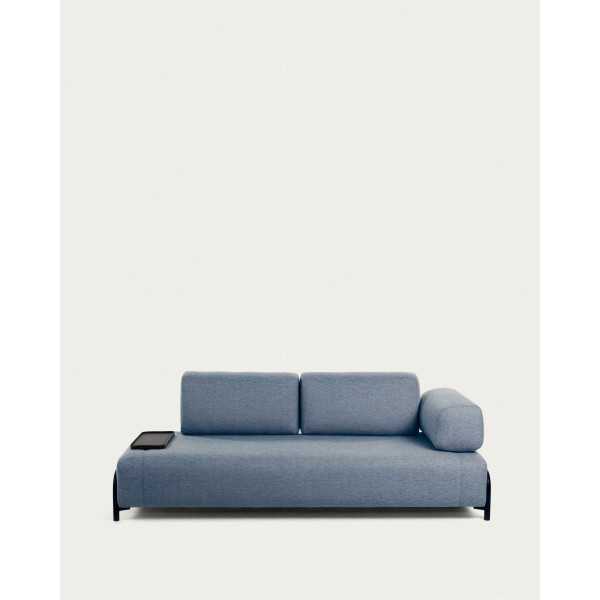 BLUE 3-SEAT COMPO SOFA WITH SMALL TOP...