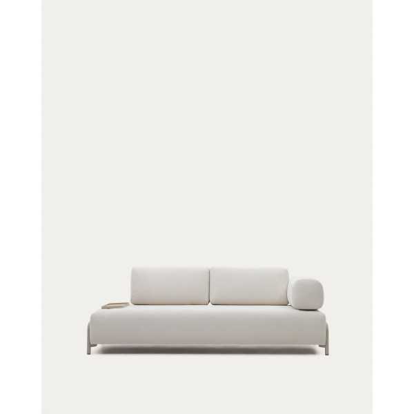 CANAPÉ COMPO 3 PLACES CHENILLE BEIGE,...
