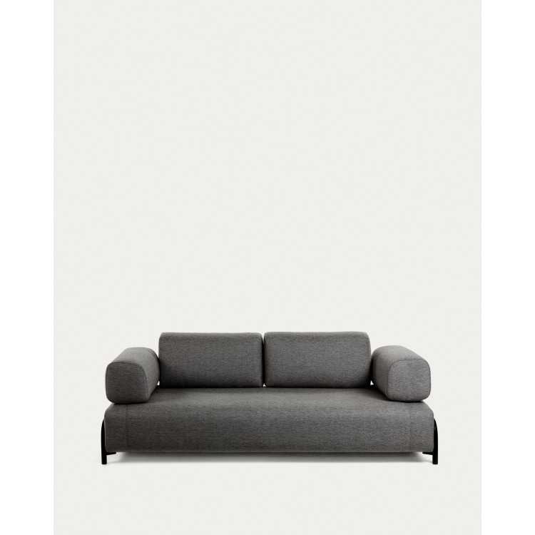 DARK GRAY 3-SEAT COMPO SOFA 232 CM