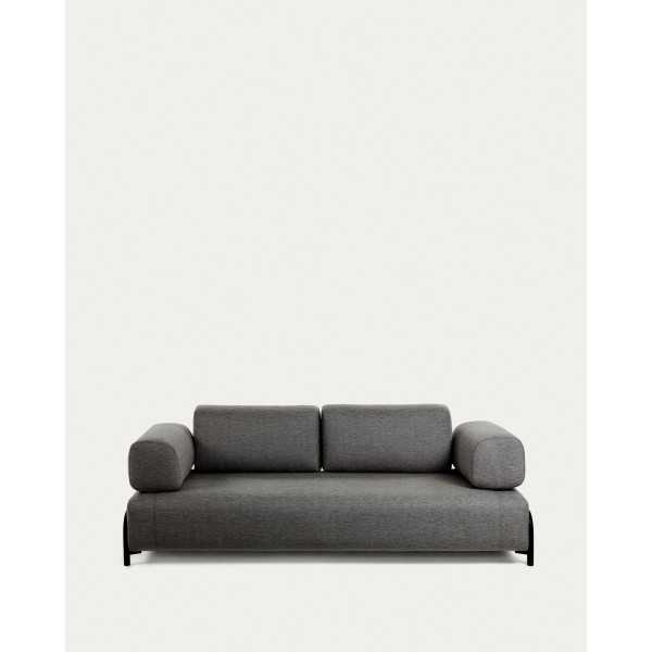DARK GRAY 3-SEAT COMPO SOFA 232 CM