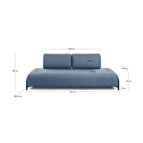 MÓDULO COMPO AZUL 3 LUGARES 232 CM