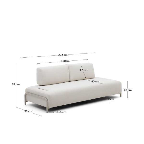 MÓDULO COMPO DE 3 LUGARES EM CHENILLE...