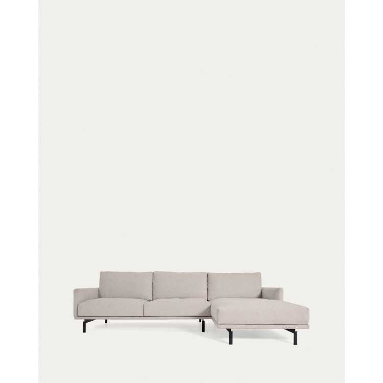 CANAPE GALENE 3 PLACES AVEC MERIDIENNE DROITE BEIGE 254 CM
