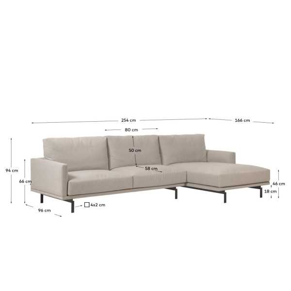 GALENE 3-SEAT SOFA WITH STRAIGHT...