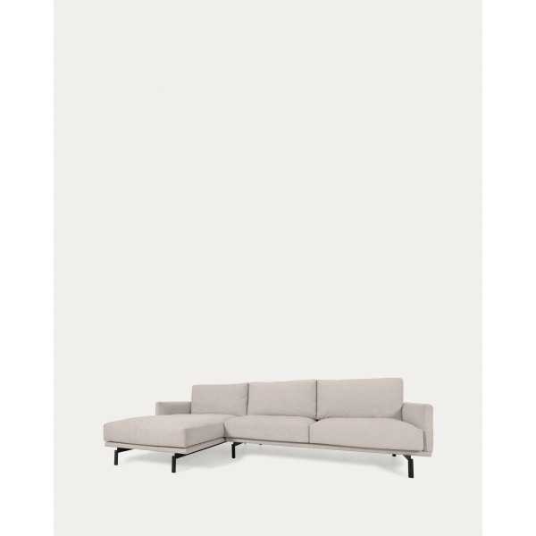 CANAPÉ GALENE 3 PLACES AVEC MÉRIDIENNE GAUCHE BEIGE 254 CM