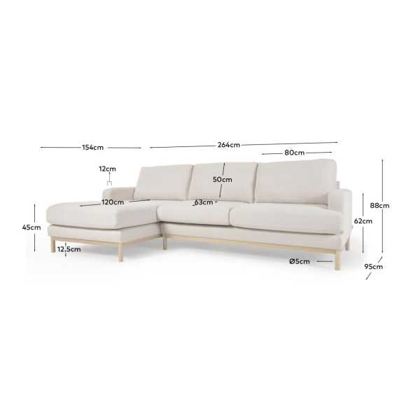 MIHAELA 3-SEAT SOFA WITH LEFT CHANNEL...