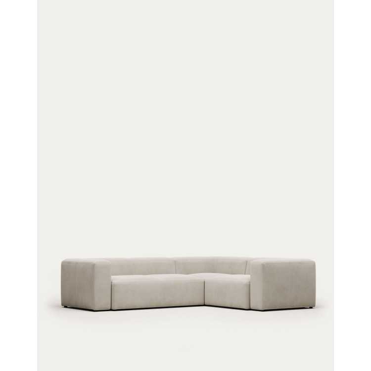 CANAPÉ D’ANGLE BLOK 3 PLACES BEIGE 290 X 230 CM / 230 CM 290 CM