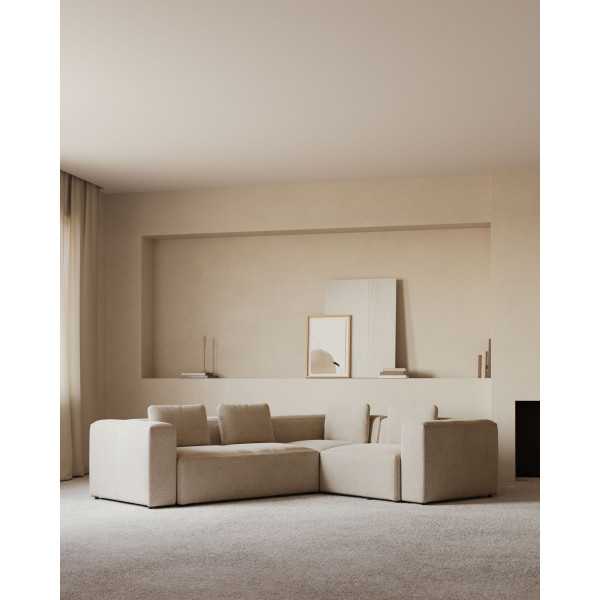 CANAPÉ D’ANGLE BLOK 3 PLACES BEIGE...