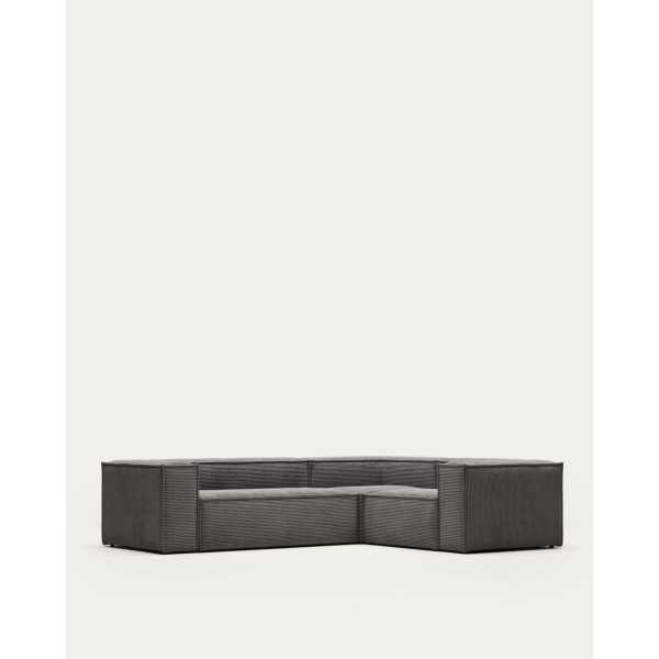 BLOK 3-SEAT CORNER SOFA IN GRAY HUGE...