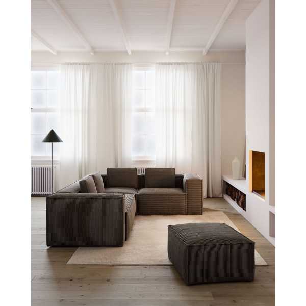 BLOK 3-SEAT CORNER SOFA IN GRAY HUGE...