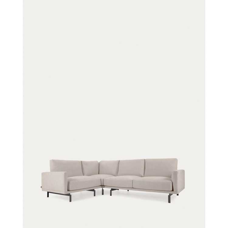 CANAPÉ D'ANGLE GALENE 3 PLACES BEIGE 207 X 267 CM