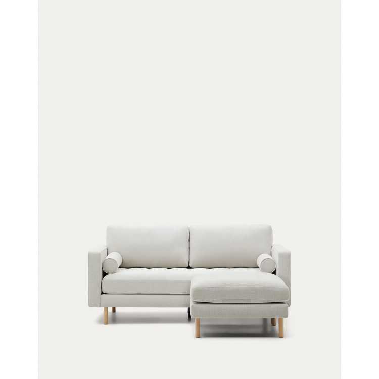 DEBRA 2-SEAT SOFA AND FOOTREST IN PEARL CHENILLE FINISHED FEET