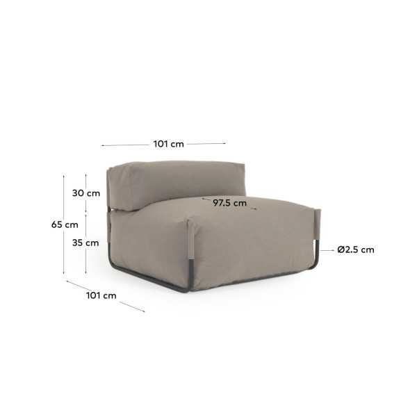 POUF DE SOFÁ MODULAR EXTERIOR COM...