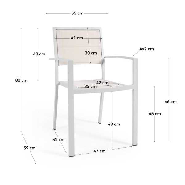 CHAISE DE JARDIN SIRLEY EN ALUMINIUM...