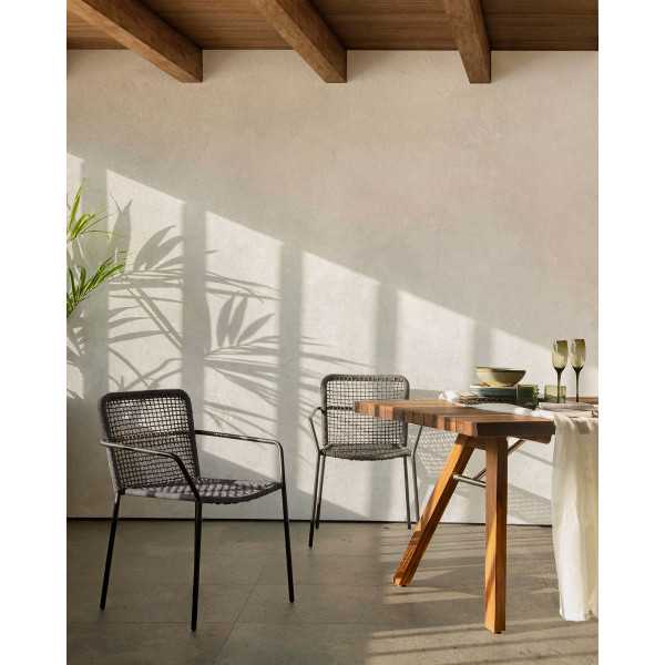 ELLEN CHAIR IN BLACK ROPE AND...