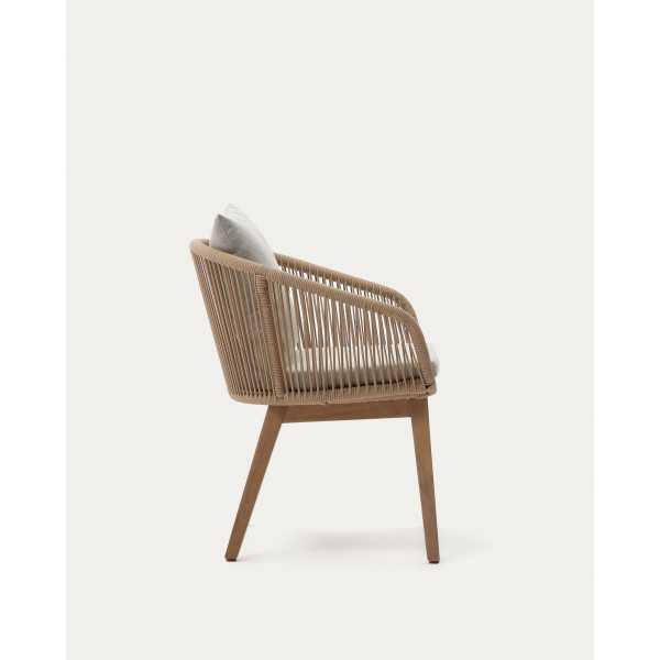 PORTALO CHAIR IN BEIGE ROPE AND SOLID...