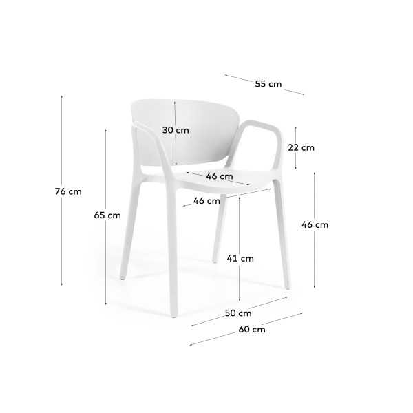 CHAISE SPÉCIAL JARDIN ANIA BLANC