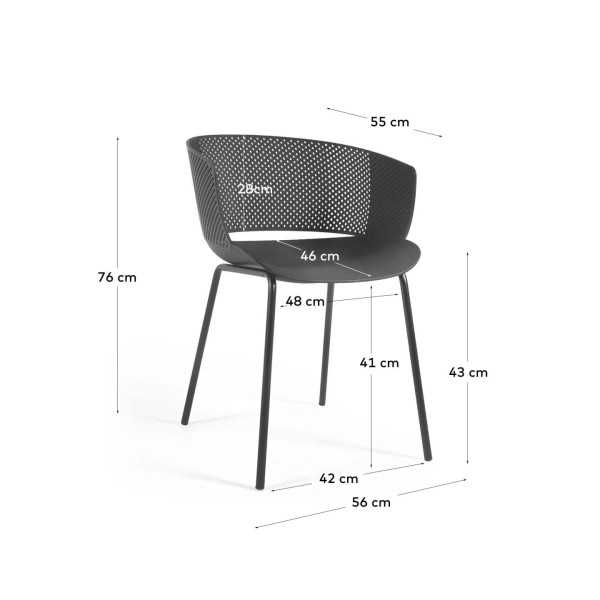 YERAY BLACK GARDEN SPECIAL CHAIR