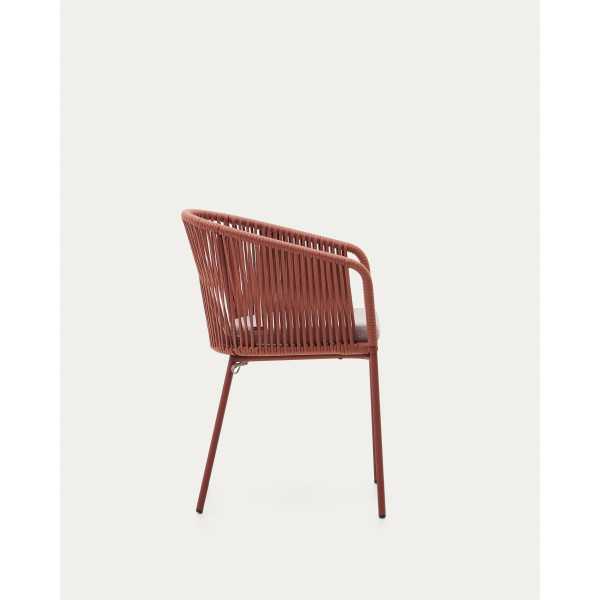 YANET CHAIR IN TERRACOTTA ROPE AND...