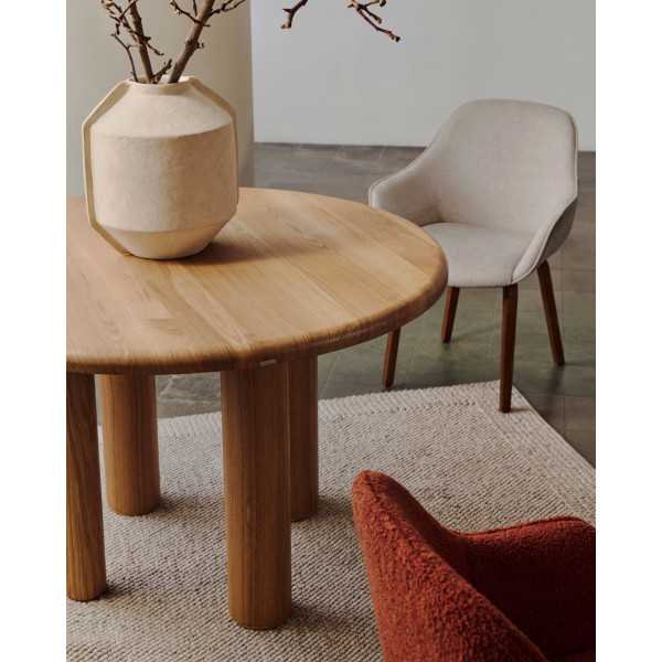 CHAISE  ALELI EN CHENILLE BEIGE ET...