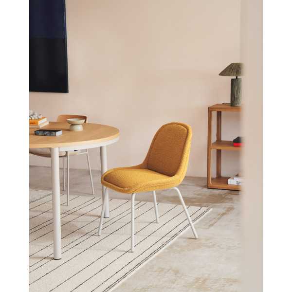 AIMIN CHAIR IN YELLOW BOUCLETTE AND...