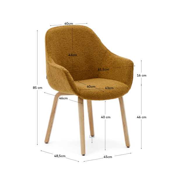 ALELI BOUCLETTE MUSTARD CHAIR AND ASH...
