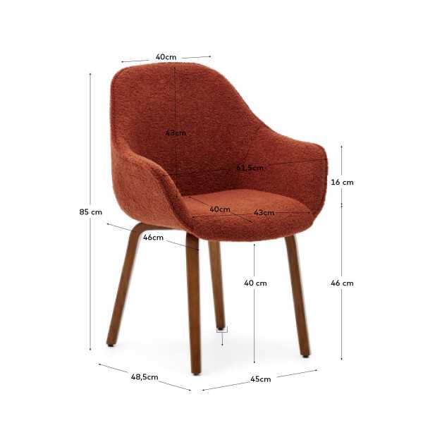 CADEIRA ALELI BOUCLETTE TERRACOTTA E...