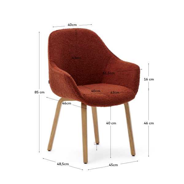 ALELI BOUCLETTE TERRACOTTA CHAIR AND...