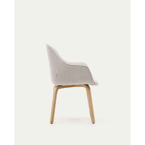 CHAISE ALELI EN CHENILLE BEIGE ET...