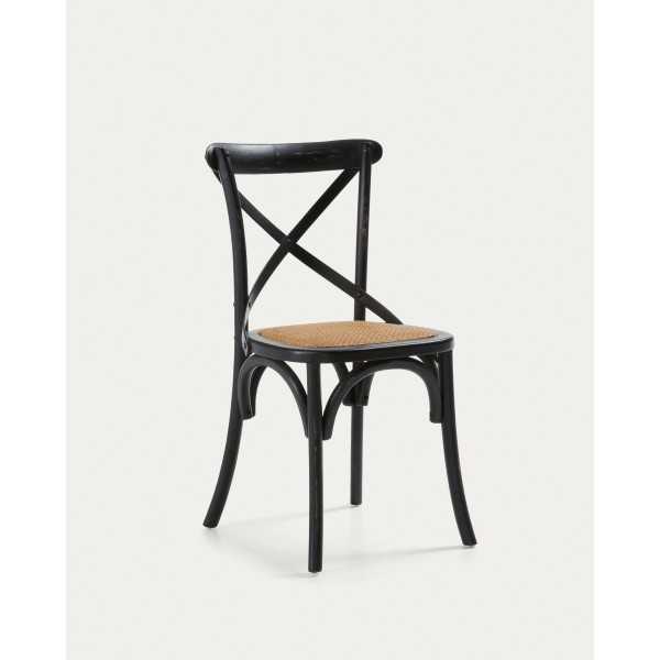 ALSIE CHAIR IN BLACK LACQUERED SOLID...