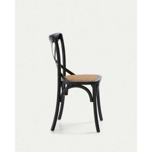 ALSIE CHAIR IN BLACK LACQUERED SOLID...