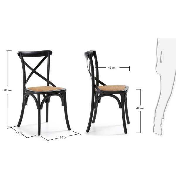 ALSIE CHAIR IN BLACK LACQUERED SOLID...