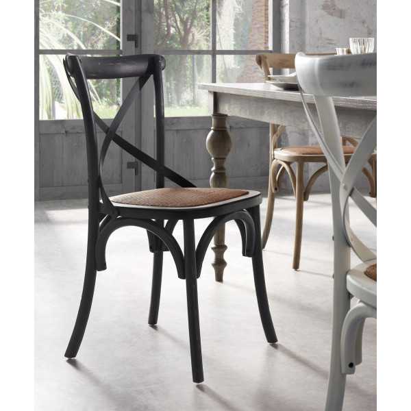ALSIE CHAIR IN BLACK LACQUERED SOLID...
