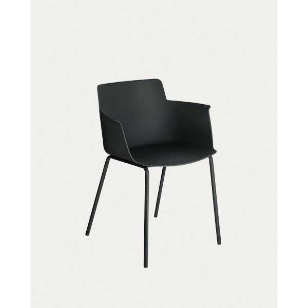 CHAIR WITH ARMRESTS HANNIA BLACK