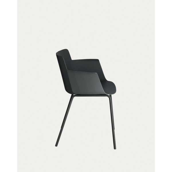 CHAISE AVEC ACCOUDOIRS HANNIA NOIRE