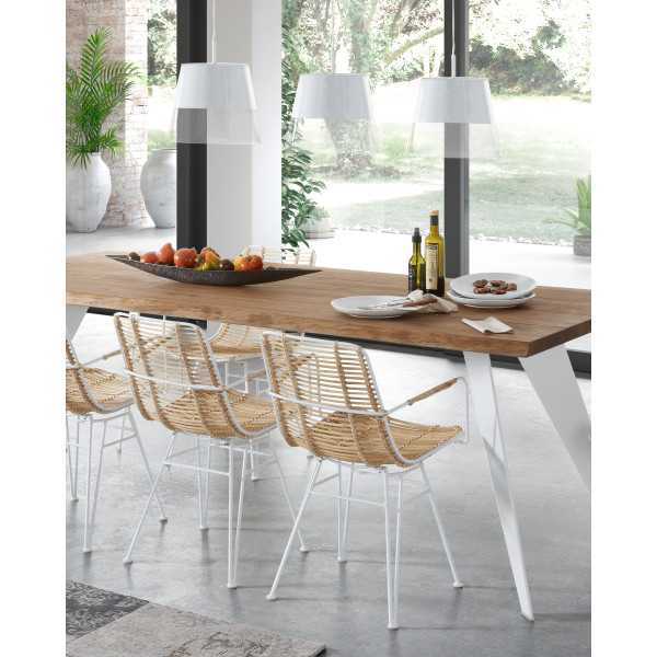 TISHANA CHAIR WITH ARMRESTS IN RATTAN...