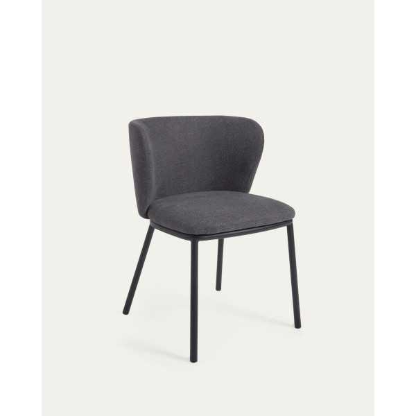 CISELIA CHAIR IN DARK GRAY CHENILLE...